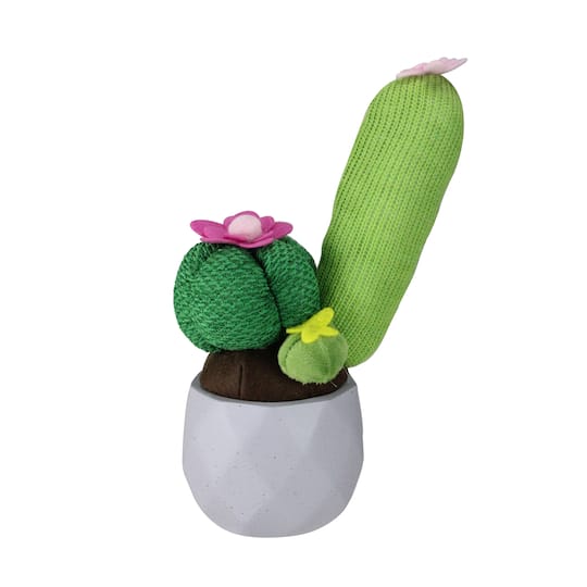 9" Artificial Triple Cacti in Pot By Northlight in Green | 9" x 4" x 3.75" | Michaels®